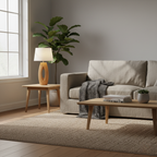 Lampe de Table en Bois Sculpté