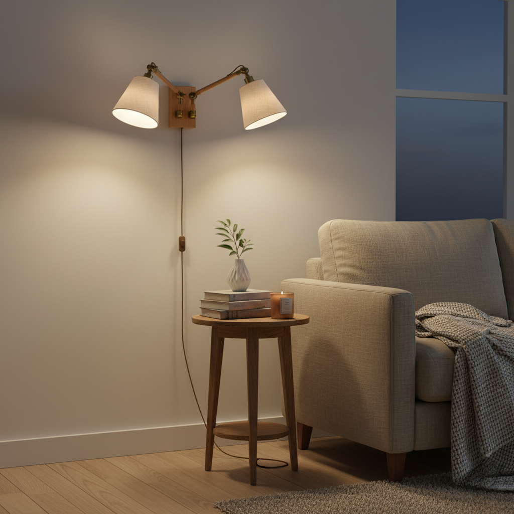 Applique Murale à Double Bras Articulés