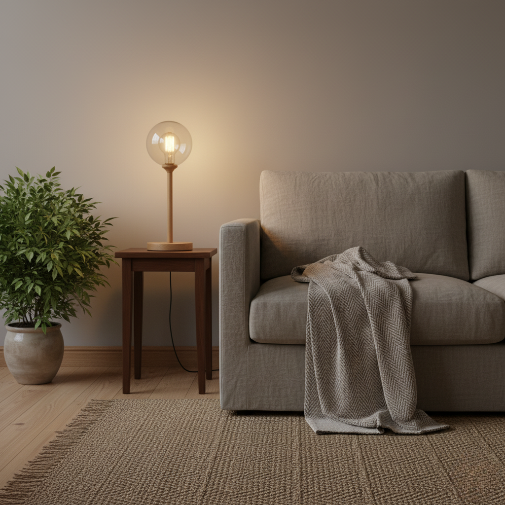 Lampe de Table à Globe en Verre