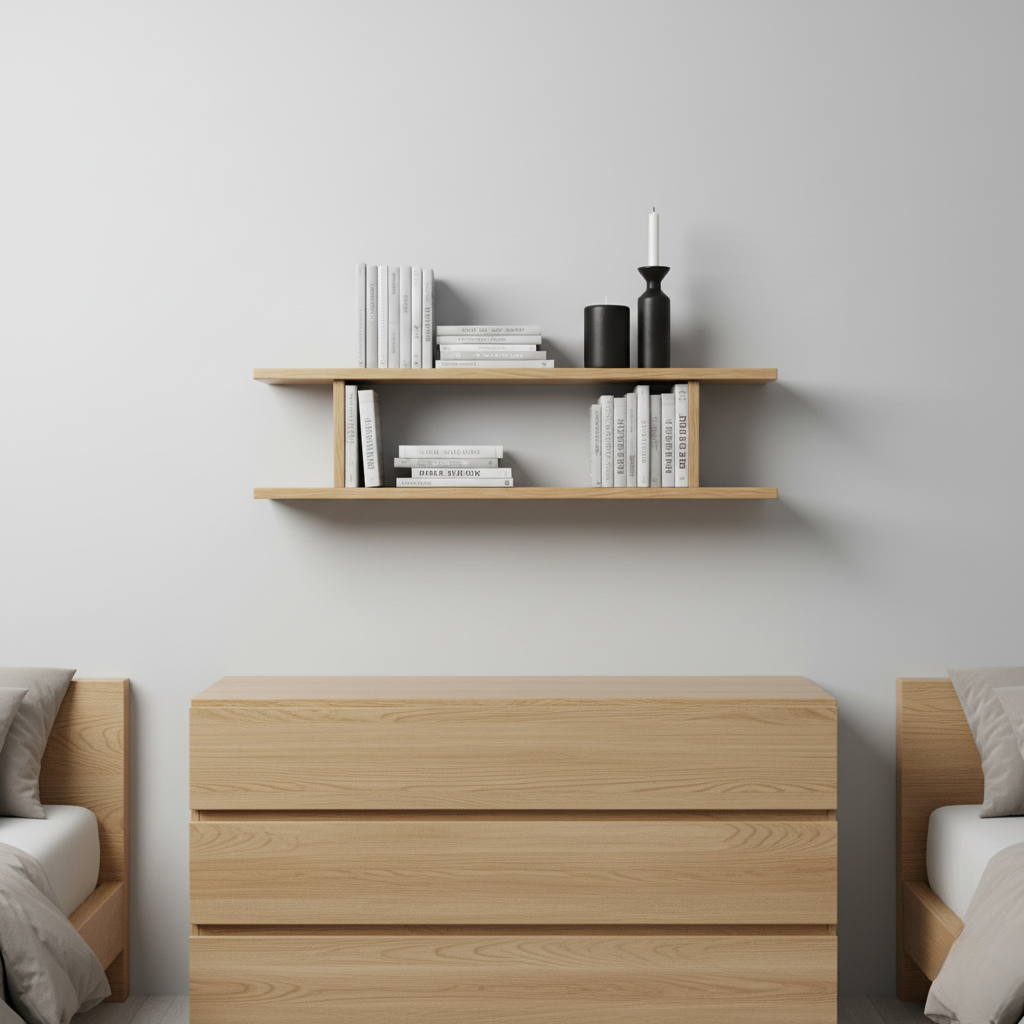 Étagère Murale Flottante en Chêne