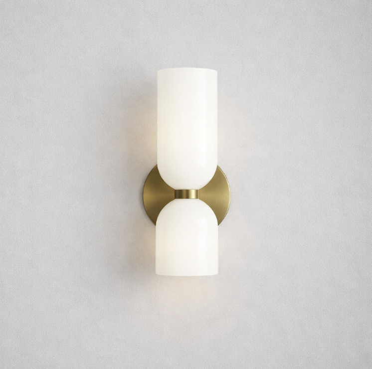 Applique Murale Double Tête en Verre