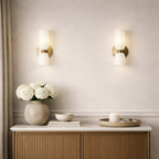 Applique Murale Double Tête en Verre