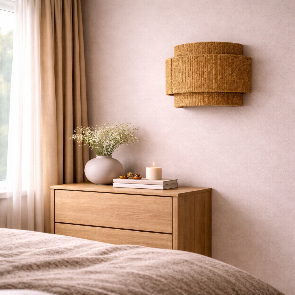 Applique Murale Bohème en Rotin