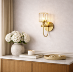 Applique Murale Cylindrique en Cristal